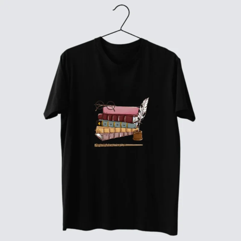 Books Wand Quill Glasses