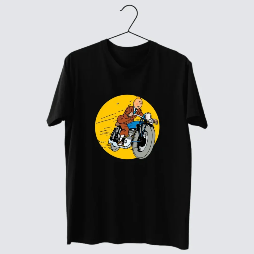 Tintin Speeding on a Bike