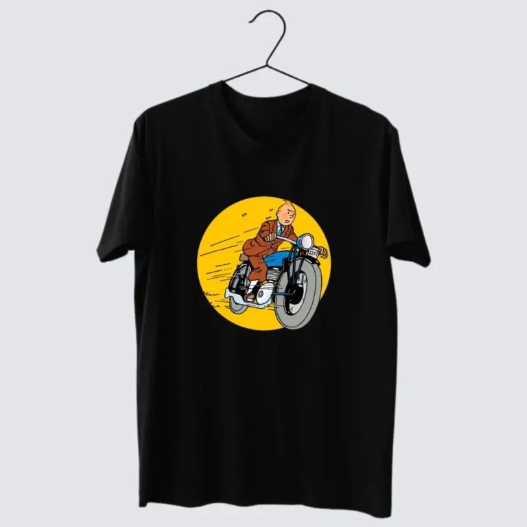 Tintin Speeding on a Bike